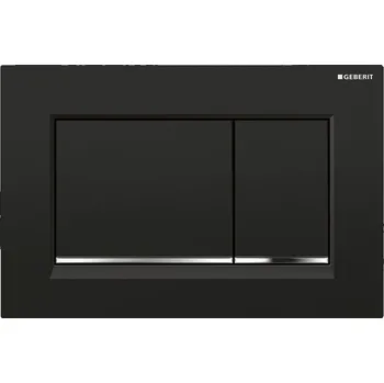 Splachovací tlačítko GEBERIT SIGMA30 ovládací tlačítko, černá lesk/chrom