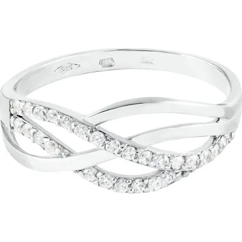 Prsten Cutie Jewellery Z8036 Elegantní prsten z bílého zlata se zirkony Z8036 vel. 54 – zlatý šperk ryzosti 585/1000 v Dárkovém balení s Certifikátem GLRWB-54-01346