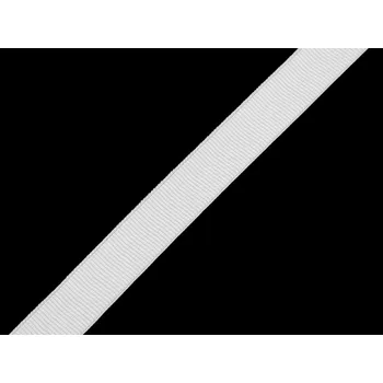 Pruženka s rypsovým vzorem / ramínková šíře 15 mm, barva 1 bílá