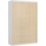 Skříň ZAIRE 3D6S, alpská bílá/dub vincenzo +možnost VÝNOSU + vyzvednutí ZDARMA