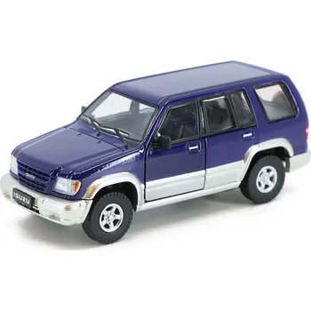 autíčko Isuzu Trooper 1998-2002 LHD modrá 1:64 - BM Creations Isuzu Big Horn Left Hand Drive - kovový model auta