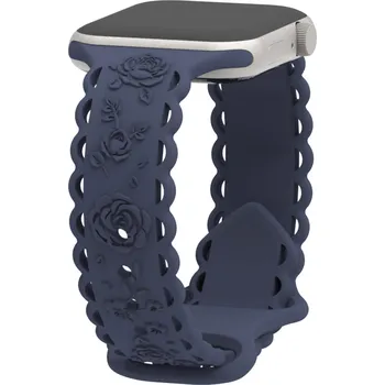 Příslušenství k chytrým hodinkám Perforované růže řemínek pro Apple Watch 38/40/41/42(S10)mm Barva: Modro-Šedá