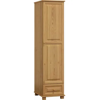 Šatní skříň Skříň policová 1D BHAGIRA 1, masiv borovice, moření: olše + vyzvednutí ZDARMA