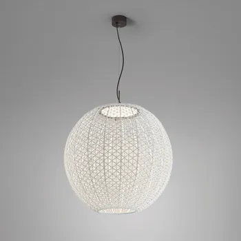 Venkovní osvětlení Bover Nans Sphere S/80 LED venkovní závěsné světlo béžové barvy - baldachýn - Ø 12 cm, výška 5 cm; délka kabelu 200 cm grafitově hnědá, béžová 1 x 24 W LED - Doprava zdarma