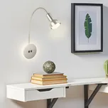 Briloner LED nástěnné světlo 2178012 Double-Switch, nikl matný nikl 1 x 10 W LED E14 (není součástí balení), LED 3 W celkem (součást balení) - Doprava zdarma