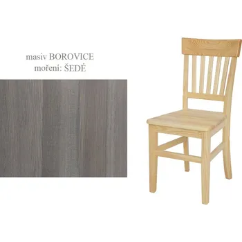 Jídelní židle Jídelní židle RUFINA I, masiv borovice/moření: šedá + vyzvednutí ZDARMA