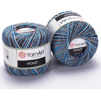 Příze Yarn Art příze Violet 505 modrá, hnědá