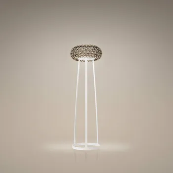 Lampička Foscarini Caboche Plus MyLight LED stojací lampa 154 cm kouřová - Výška stínu 20 cm bílá, kouřově šedá LED 23 W celkem - Doprava zdarma