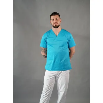 Zdravotnický oděv Perlička® Zdravotnická košile DRAHOŠ Tmavý tyrkys Barva: Tmavý tyrkys, Velikost: 44