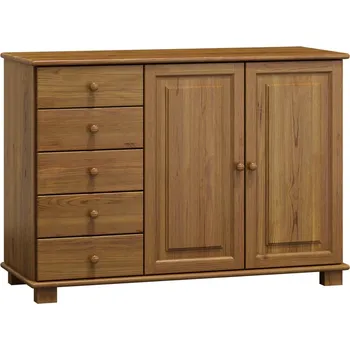 Komoda Komoda NEFTYS 38, masiv borovice, moření: dub + vyzvednutí ZDARMA