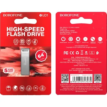 USB flash disk Flash disk BUD1 64GB stříbrný