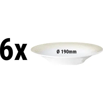 G.Gastro (6 pieces) SELT MANN WEIDEN | Porcelain Salad Plate 19cm – Sand Beige - Dishwasher/Microwave Safe