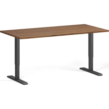 Psací stůl B2B Partner Výškově nastavitelný stůl, 160x80 cm, 1 motor, černá podnož, ořech
