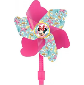 Zvonek na kolo Větrník Disney MINNIE M Růžová, Světle modrá, Stříbrná