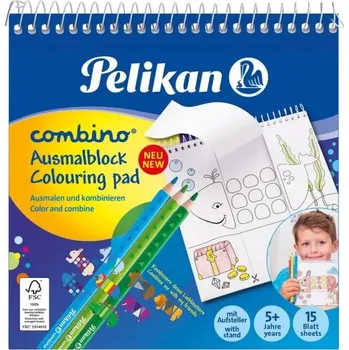 omalovánky Omalovánky 15x15cm Pelikan Combino - zvířátka