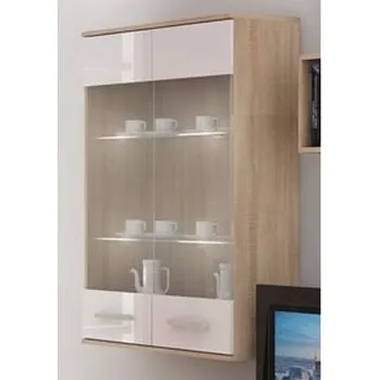 police Závěsná skříňka DAMARA, dub sonoma sv./bílý lesk, 5 let záruka + vyzvednutí ZDARMA