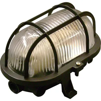 Lampička Müller-Licht Oválné nástěnné svítidlo Basic, černé černá, čirá 1 x 60 W