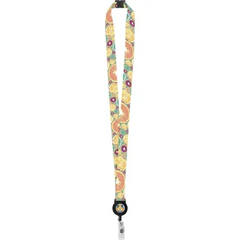 Reklamní Subyard YoYo A Safe lanyard se sublimací na zakázku, bílá