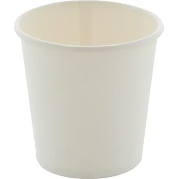 Jednorázové nádobí Reklamní Papcap S papírový kelímek, 120 ml, bílá