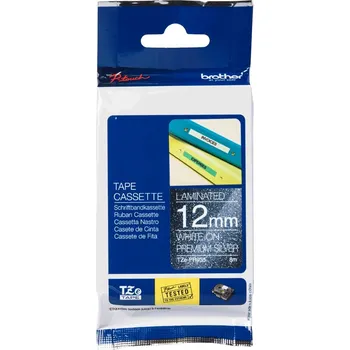 Počítačové příslušenství Brother - TZe-PR935 exklusivní stříbrná / bílá (12mm)
