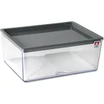 PETRAplast Plastová krabice nízká 1250 ml s mřížkou Barva: Zelená