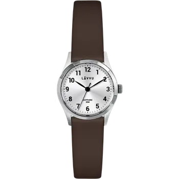 Hodinky LAVVU Náramklové stříbrno-hnědé dámské hodinky SKIEN se safírovým sklíčkem LWL5071 ( )