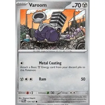 Volný čas Pokémon TWM 124/167 Varoom - Twilight Masquerade Stav: Near Mint, Verze: NORMAL