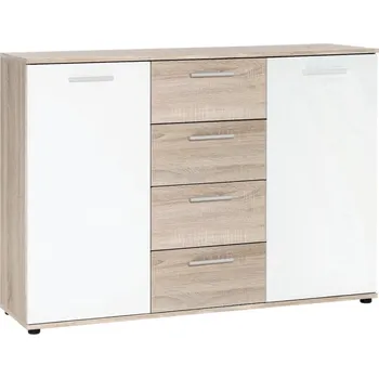 Komoda Komoda ALVIS 2, dub sonoma/bílá + vyzvednutí ZDARMA