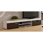 Televizní stolek SIWANI, bílá/černý lesk, 5 let záruka + vyzvednutí ZDARMA