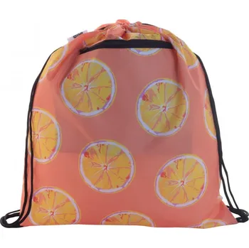 Sportovní vak Reklamní CreaDraw RFID RPET vak na stažení na zakázku, černá