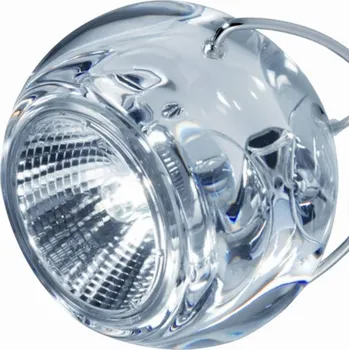 Fabbian Beluga Colour - závěsné světlo, čiré - stropní deska Ø 6 cm, šířka s držákem 11,6 cm chrom, průhledná 1 x 75 W - Doprava zdarma