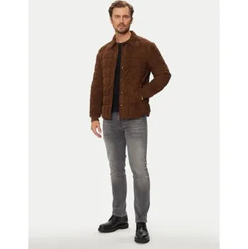 Pánská casual bunda Milestone Kožená bunda Alfonso 431629 60520 Hnědá Regular Fit 56