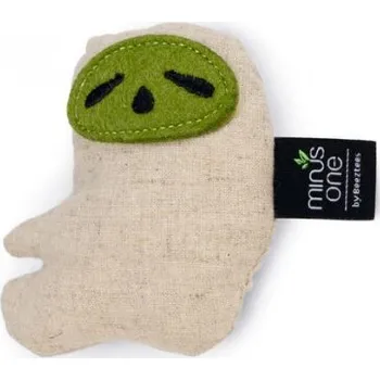 Hračka pro kočku Látková hračka pro kočky s šantou, lenochod MINUS ONE, krémová, 9 cm