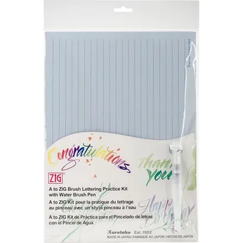 Kuretake Kuretake, INPK-002, Zig Brush Lettering Practice Kit, sada na výuku kaligrafie