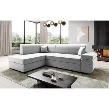 Sedací souprava Rohová rozkládací sedačka ADRIANOPOLI, levá, krémová (ekru) +možnost VÝNOSU + vyzvednutí ZDARMA