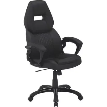 Kancelářské křeslo HEVYR - černá ekokůže - SLEVA 3% s kodem radost25