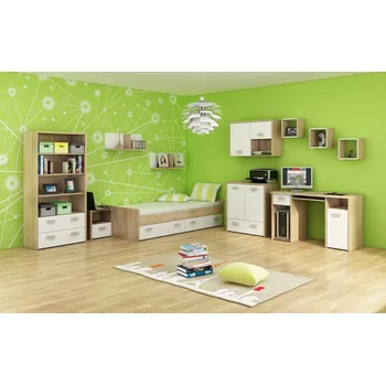 Dětský pokoj Dětský pokoj NELLORE III, dub sonoma/bílá, 5 let záruka + vyzvednutí ZDARMA