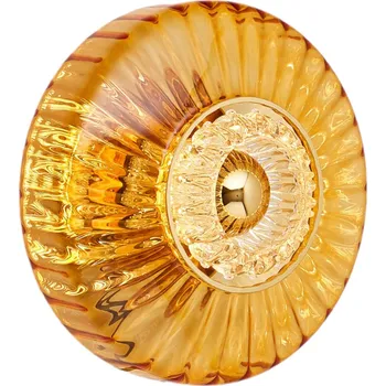 Lampička DESIGN BY US Nástěnné svítidlo New Wave Optic, jantarové, oční koule, zástrčka jantar, zlato 1 x 40 W - Doprava zdarma