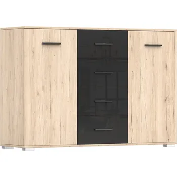 Komoda Komoda RADICH 2D4S, dubsan remo/černá + vyzvednutí ZDARMA