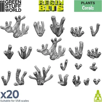 Plastikový model 3D Printed Set Corals Plants – 3D tištěné mořské koráli (20 ks)