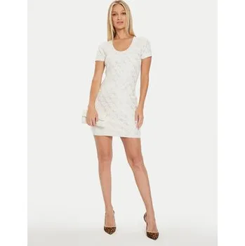 Dámské šaty Guess Úpletové šaty Paige W4YK28 Z3FN0 Écru Slim Fit M