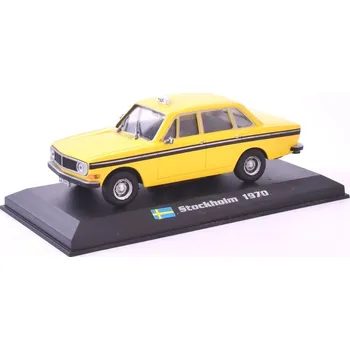 autíčko Volvo 144 1:43 Stockholm 1970 - Taxíky světa časopis s modelem Volvo-144 - kovový model taxi