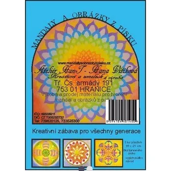 kreativní sada Pískové obrázky malá sada - Mandalky