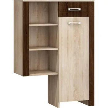 police Regál nízký AKIVIDU mat, dub sonoma/dub sonoma tmavý, 5 let záruka + vyzvednutí ZDARMA