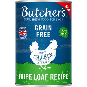 Krmivo pro psa 24x400g Butcher's Original bez obilovin pro psy - s kuřecím a dršťkovou paštikou