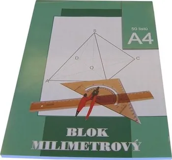 Blok KRPA Milimetrový papír blok A4 50 listů