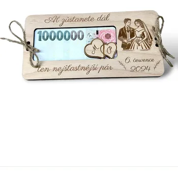 JarisWood Dárková karta novomanželům 4 Věnování na zadní straně: Bez věnování