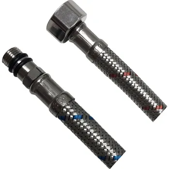 Sprchová hadice CERANO - Flexibilní připojovací hadice stojánkové baterie M10x3/8" - nerez - 60 cm - 2ks