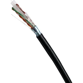 Síťový kabel Datacom 13595 FTP drát CAT6 PE,Fca, cívka, 100m, černý