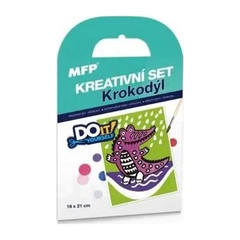 omalovánky Arka Kreativní set - Krokodýl - písková technika